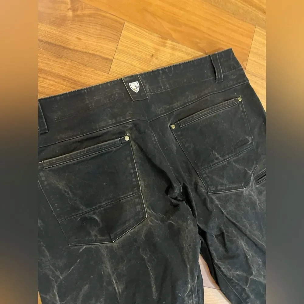 Kuhl Rydr vintage patina mens Black Denim Jeans pants size 38x32